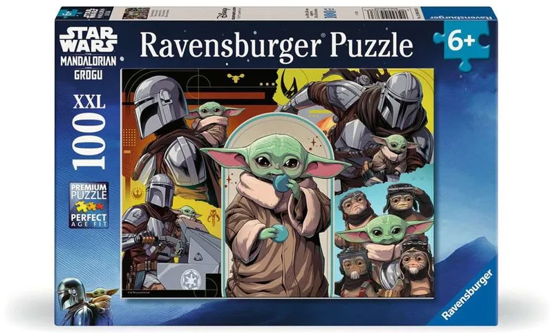 Star Wars The Mandalorian & Grogu Puzzel - Kinderpuzzel 100 XXL Stukjes - Vanaf 6 Jaar from Ravensburger, Multicolour edition – box