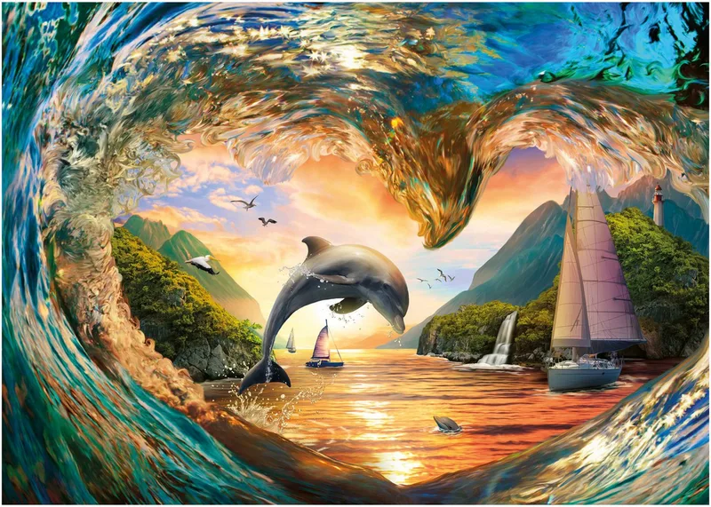 Sunset Splash (1000) von Ravensburger – Schachtel 2 von 2