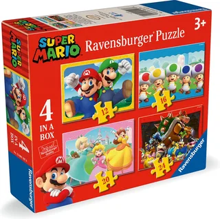 Super Mario 4 in a Box - Puzzel - 4x49 Stukjes de Ravensburger, édition Multicolore – boîte 1 sur 5