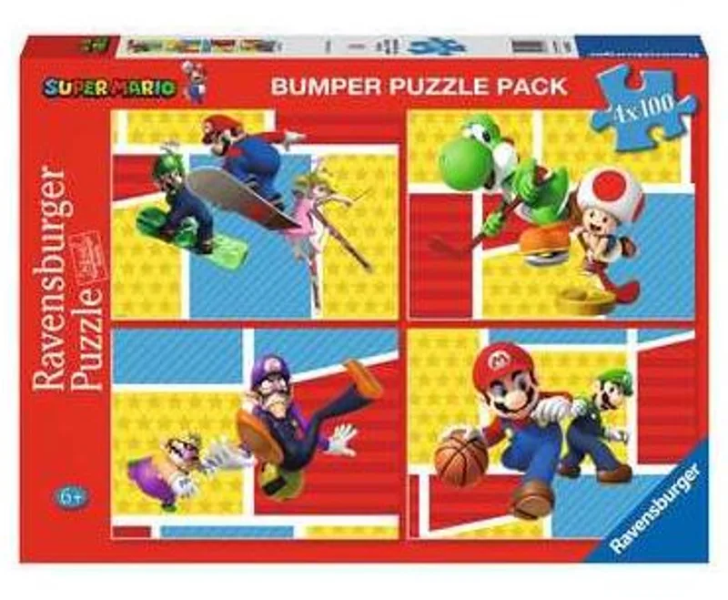 Super Mario Legpuzzel 100 stuk(s) Stripfiguren van Ravensburger, editie Meerkleurig – doos