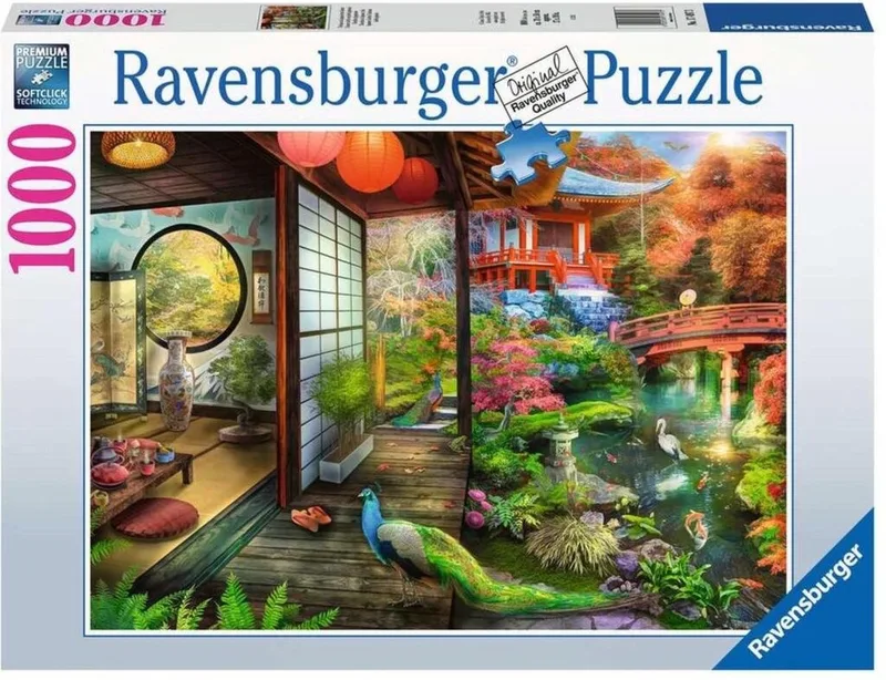 Theehuis in Japanse tuin puzzel 1000pcs van Ravensburger, editie Meerkleurig – doos 1 van 2