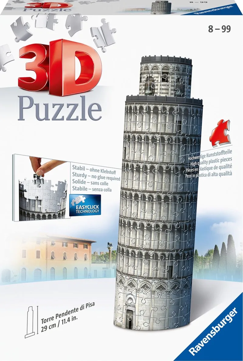 Toren van Pisa- 3D puzzel gebouw - 216 stukjes from Ravensburger, Multicolour edition – box