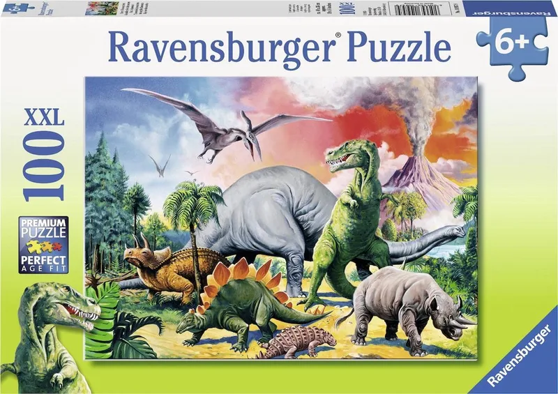 Tussen de Dinosauriërs – XXL Puzzel 100 Stukjes van Ravensburger, editie Meerkleurig – doos