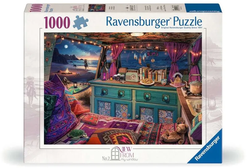 View From My Window No.2: Camper Van Puzzel - 1000 Stukjes - Vanlife & Landschap - Legpuzzel voor Volwassenen van Ravensburger, editie Meerkleurig – doos