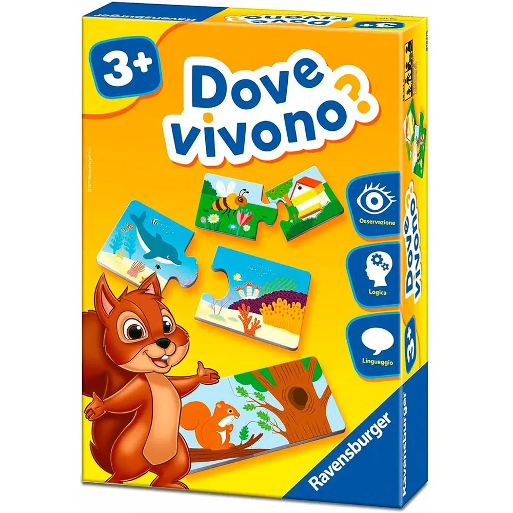 Hvor De Bor Brætspil Italiensk fra Ravensburger – æske