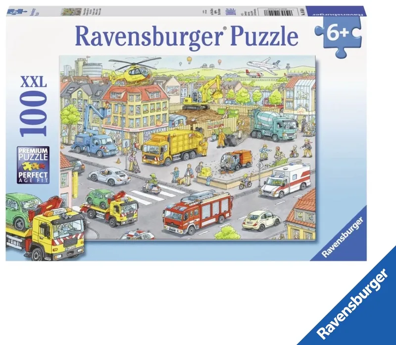 XXL 100 Stuk Puzzel: Voertuigen in de Stad van Ravensburger, editie Meerkleurig – doos