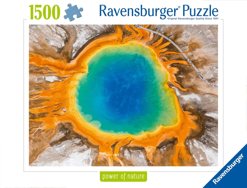 Yellowstone National Park - Grand prismatic spring legpuzzel - 500 stukjes de Ravensburger – boîte