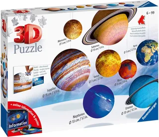 Zonnestelsel - 3D puzzel - 27/54/72/108 stukjes van Ravensburger, editie Meerkleurig – doos 2 van 2