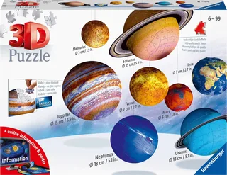 Zonnestelsel - 3D puzzel - 27/54/72/108 stukjes van Ravensburger, editie Meerkleurig – doos 1 van 2