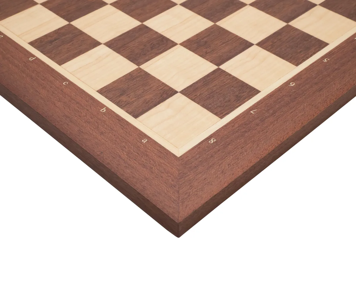 40 cm No. 4 Houten Ingelegd Schaakbord met Notatie de Rechapados Ferrer – boîte