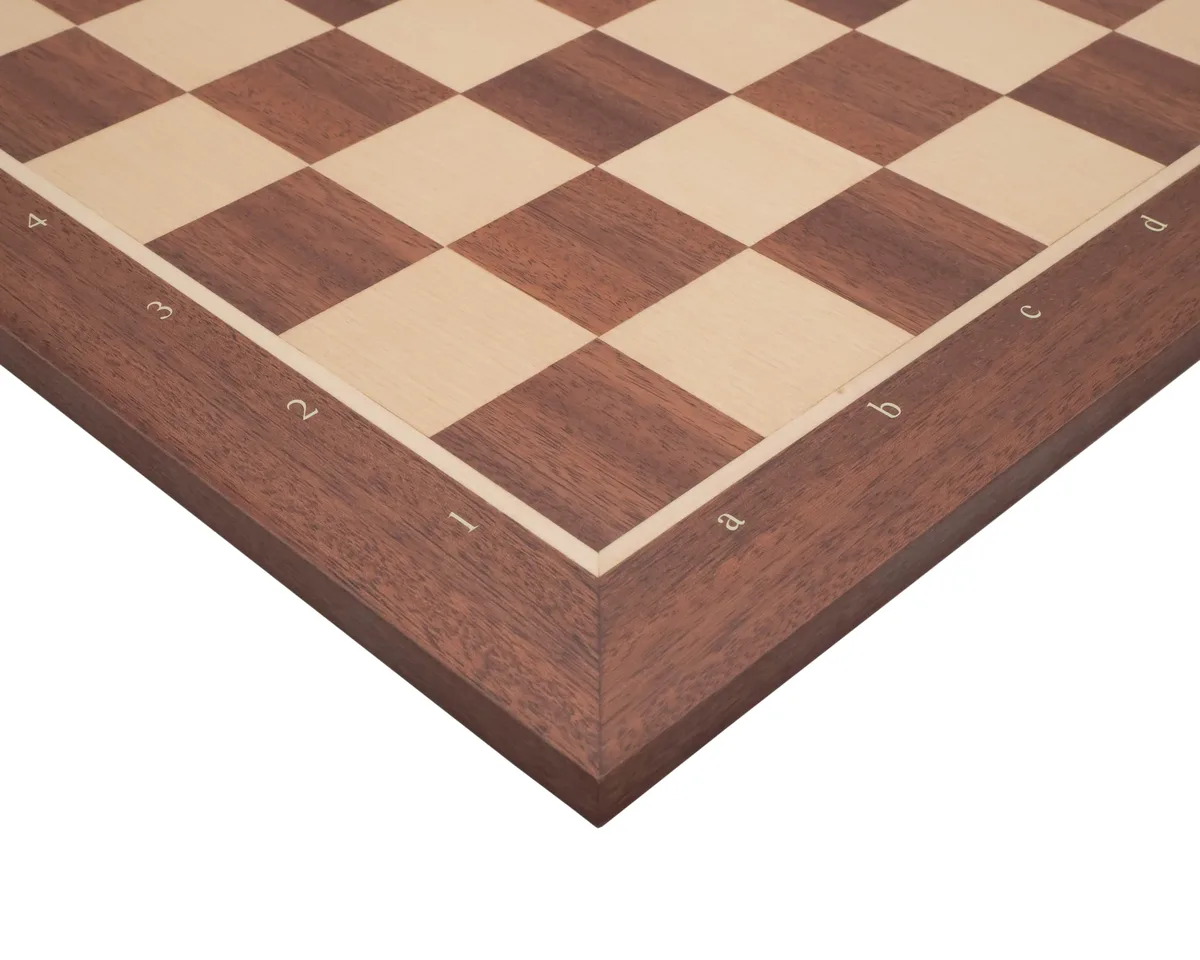 48 cm Nr. 5 ingelegd houten schaakbord met notatie de Rechapados Ferrer – boîte