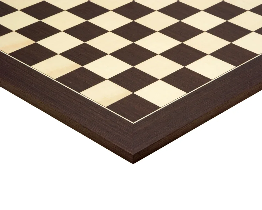 50 cm wenge- en esdoorn Deluxe schaakbord de Rechapados Ferrer – boîte