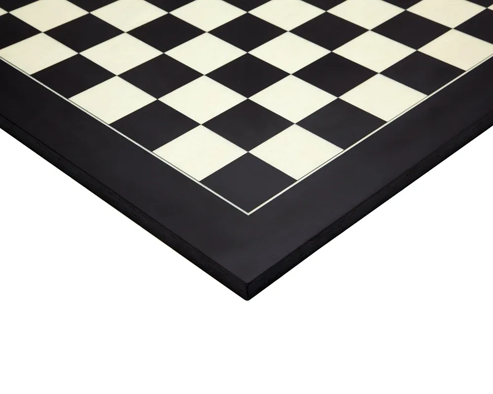55 cm Deluxe schaakbord, mat zwart en esdoorn van Rechapados Ferrer – doos