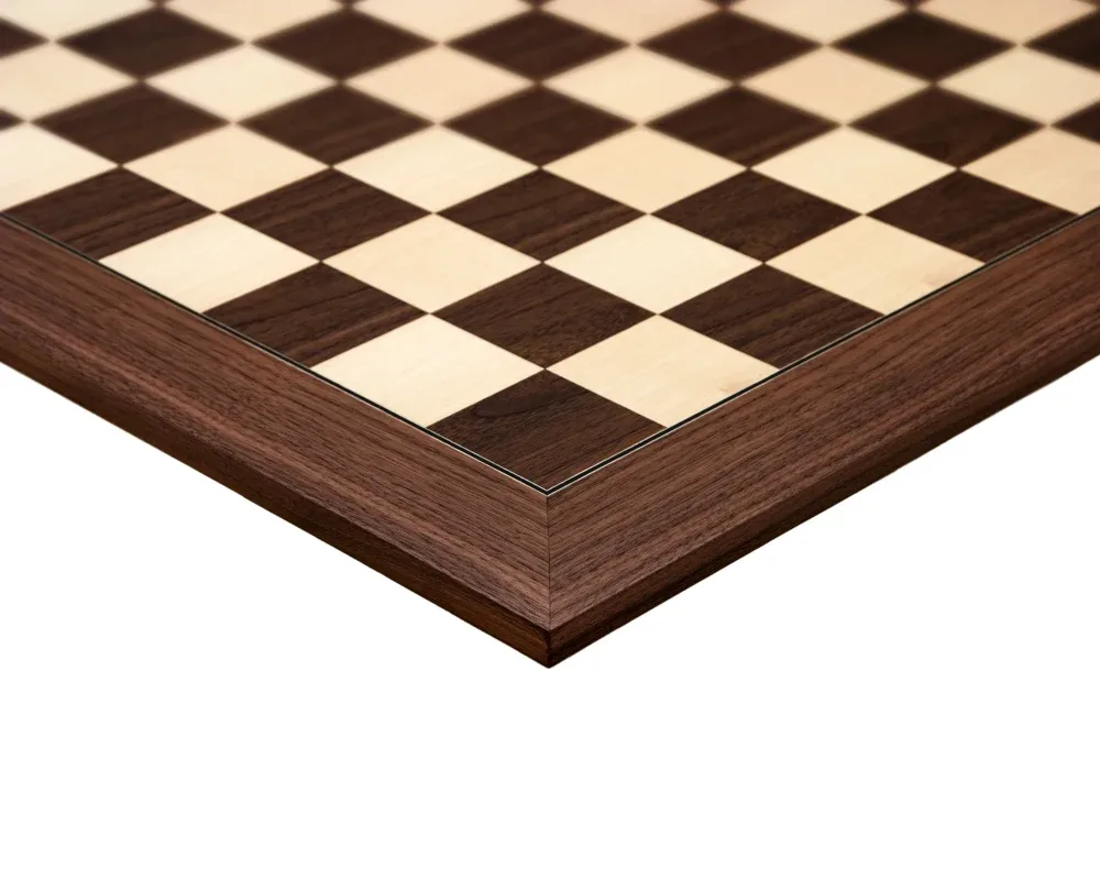 60 cm Mongoy-palisander en esdoorn Deluxe Schaakbord van Rechapados Ferrer – doos
