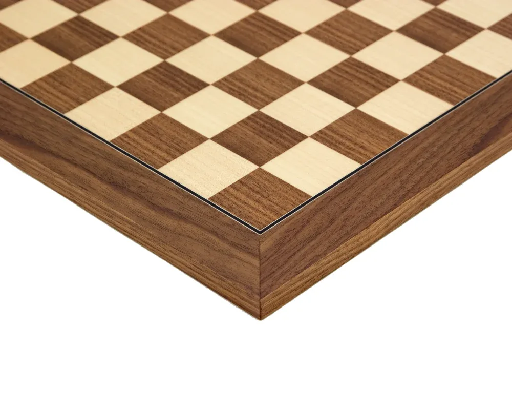 Luxe 40 cm schaakbord van walnoot en esdoorn de Rechapados Ferrer – boîte