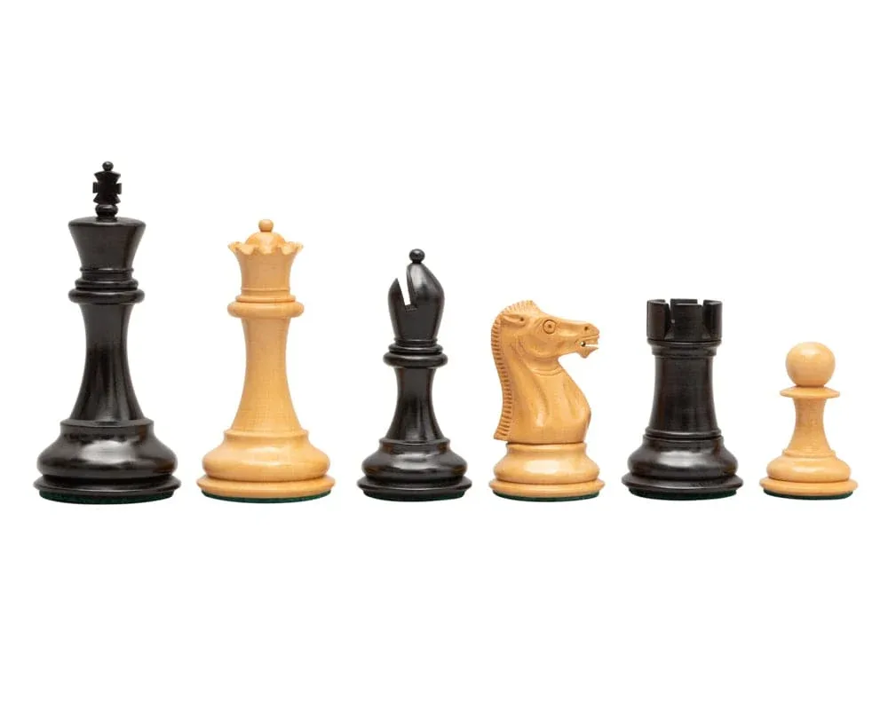 Abingdon Ebonised Schaakstukken - 8,9 cm van Regency Chess – doos