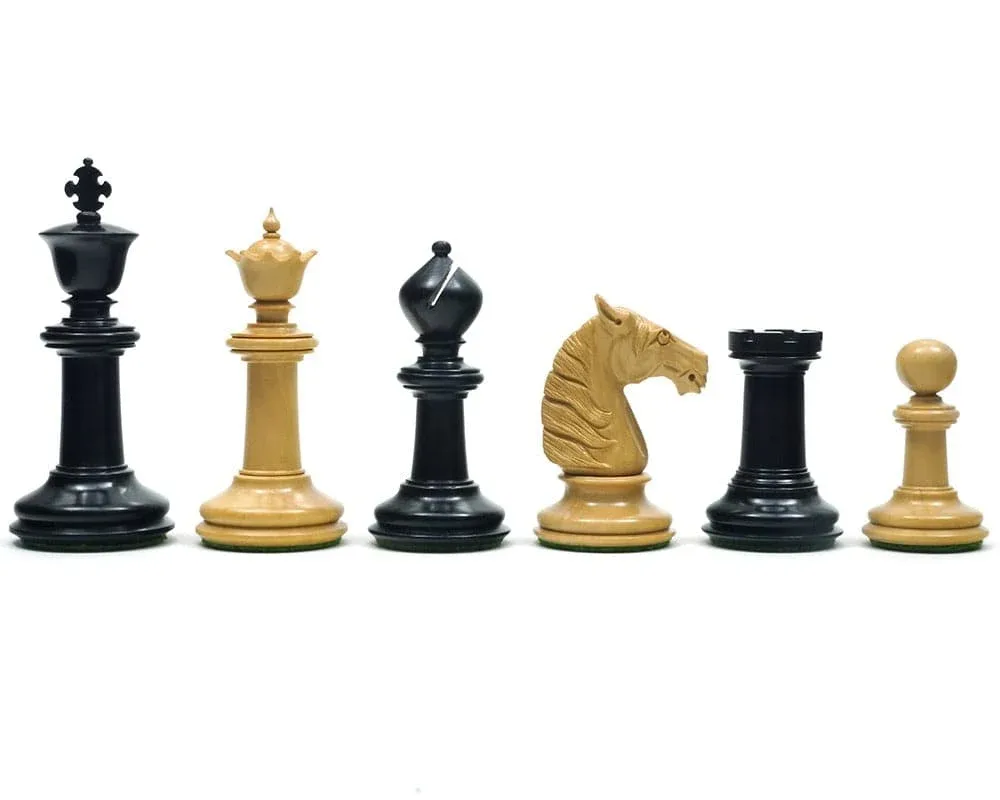 Bath-serie traditionele ebbenhouten schaakstukken - 9,5 cm de Regency Chess – boîte