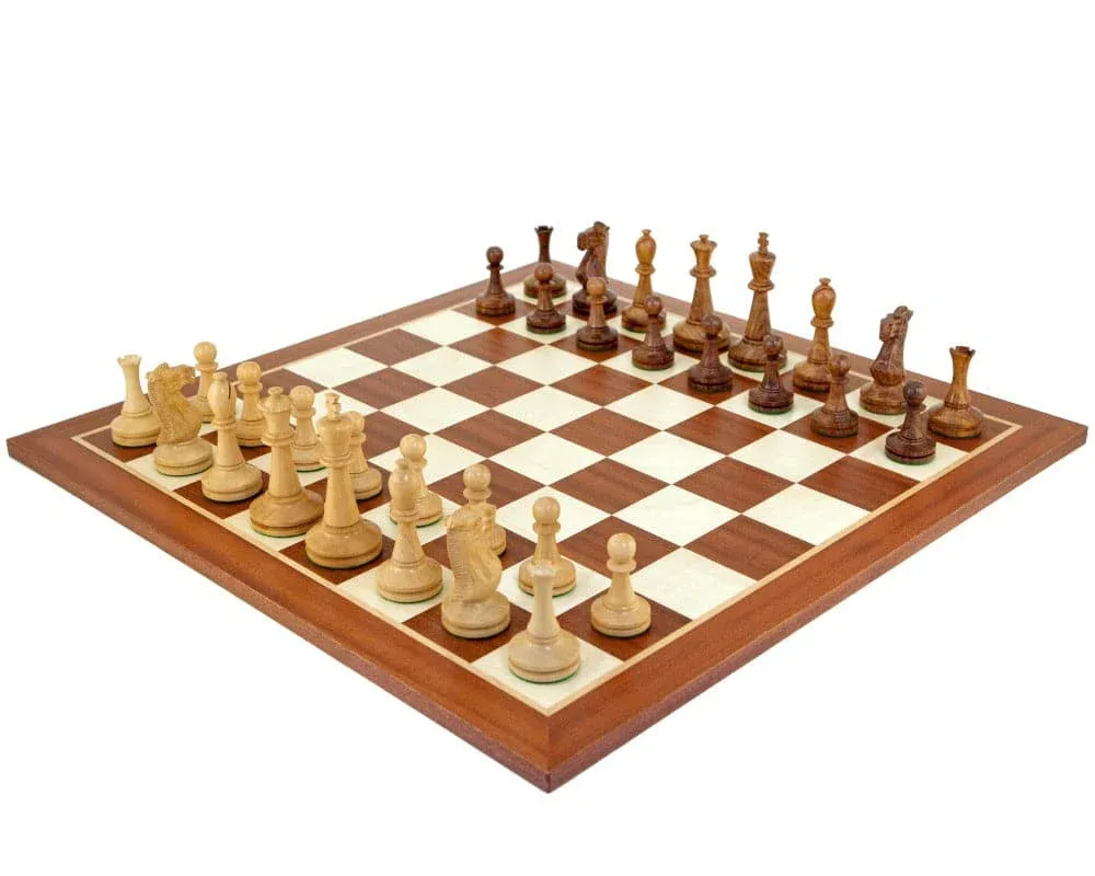 Blackmore Sheesham en Mahonie Schaakset de Regency Chess – boîte