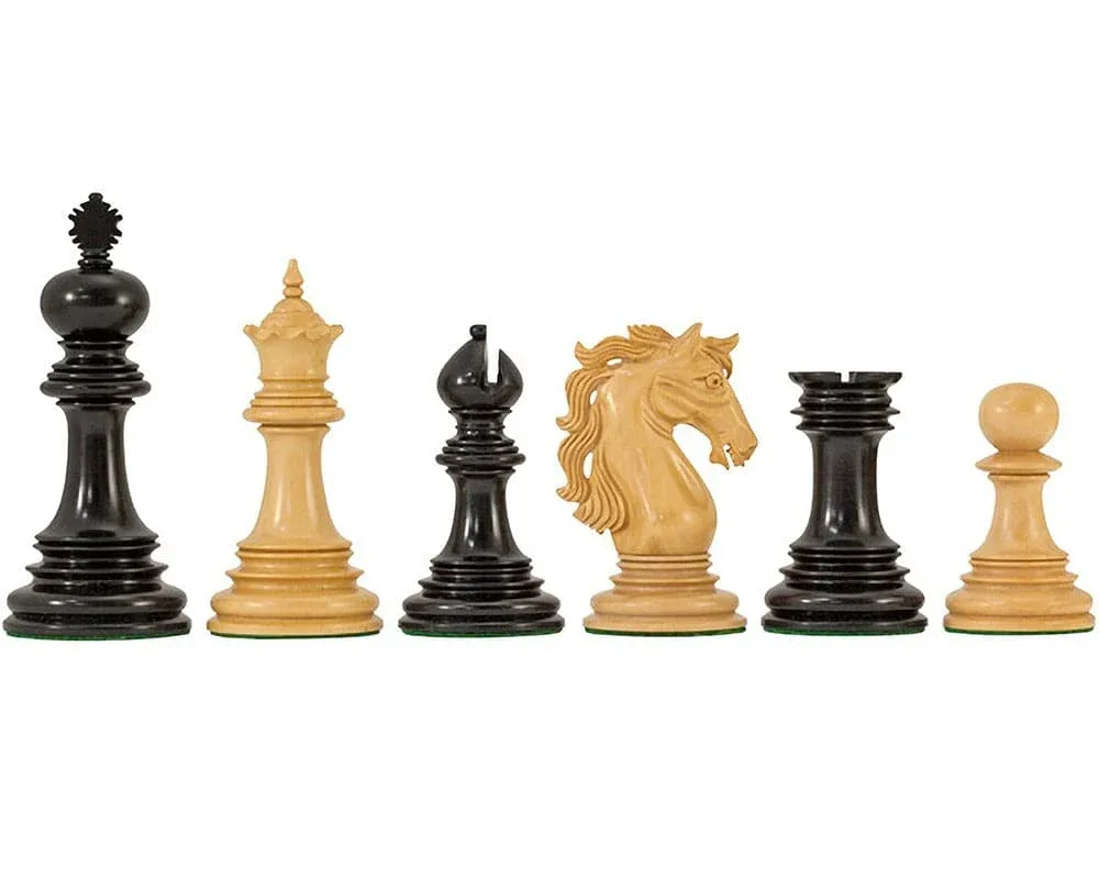 Constantine Luxe ebbenhouten schaakstukken - 11,4 cm van Regency Chess – doos
