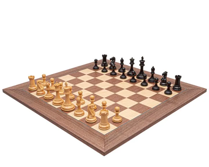 De Rochester grote Schaakset van ebbenhout en walnoot de Regency Chess – boîte