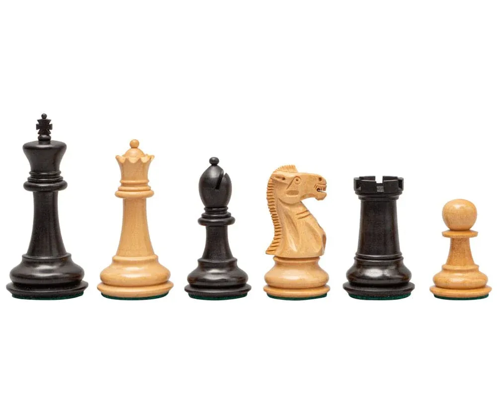 De Warwick Series Geëboniseerde Schaakstukken - 8,3 cm de Regency Chess – boîte