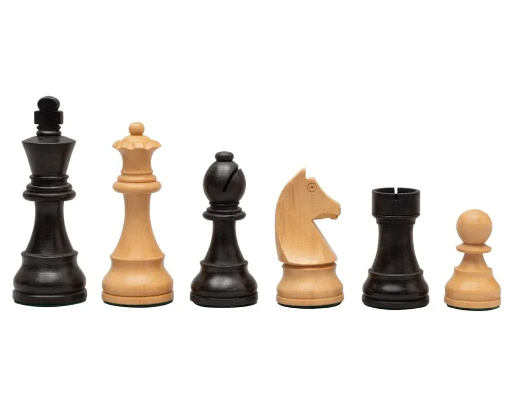 Down Head - geëboniseerde schaakstukken - 9,5 cm de Regency Chess – boîte