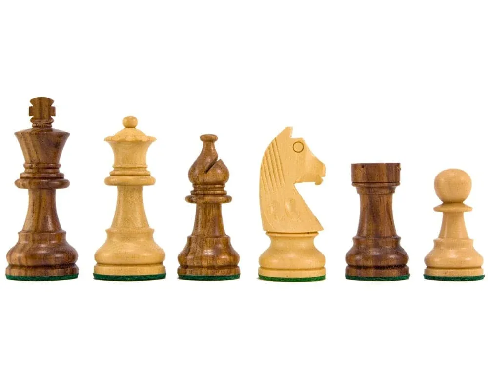 Down Head Paard - Sheesham Staunton-schaakstukken - 6,3 cm de Regency Chess – boîte