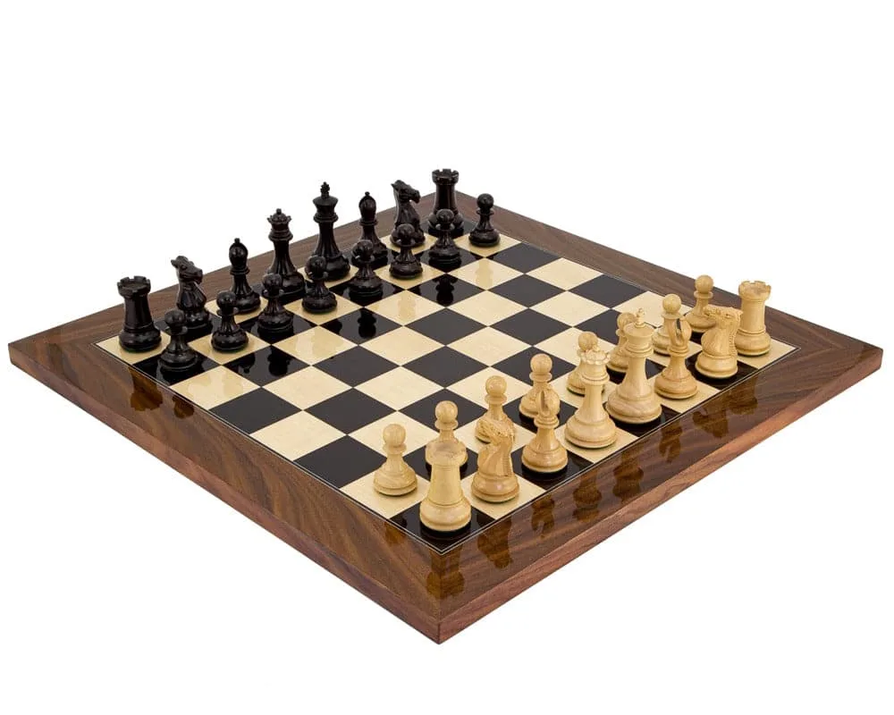 Elegante palisander-schaakset de Regency Chess – boîte