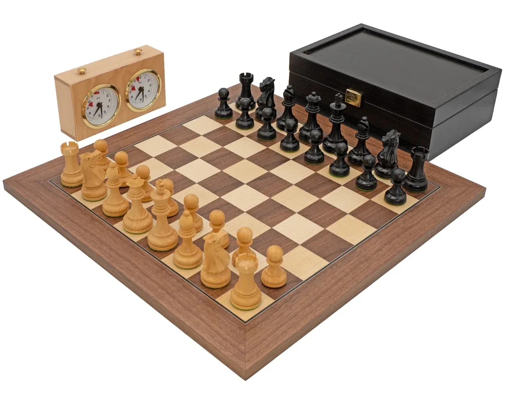 Executive Walnoot Luxe Schaakset de Regency Chess – boîte