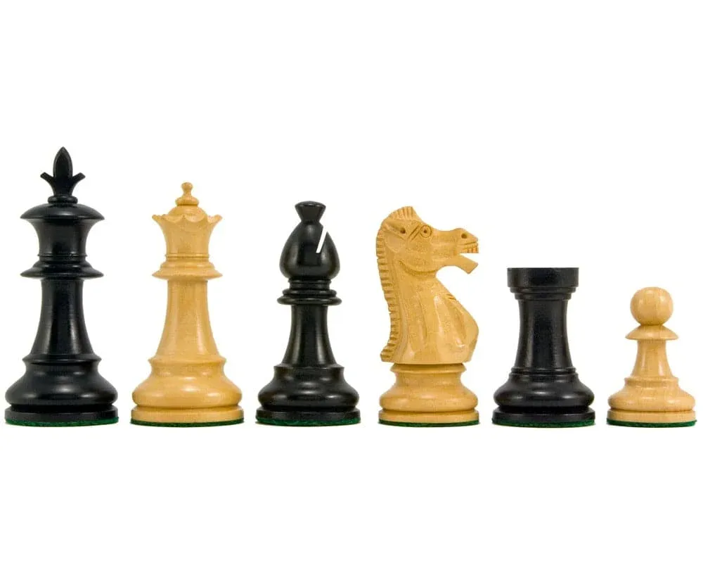 Flower-serie Geëboniseerde Staunton-schaakstukken - 8,3 cm de Regency Chess – boîte