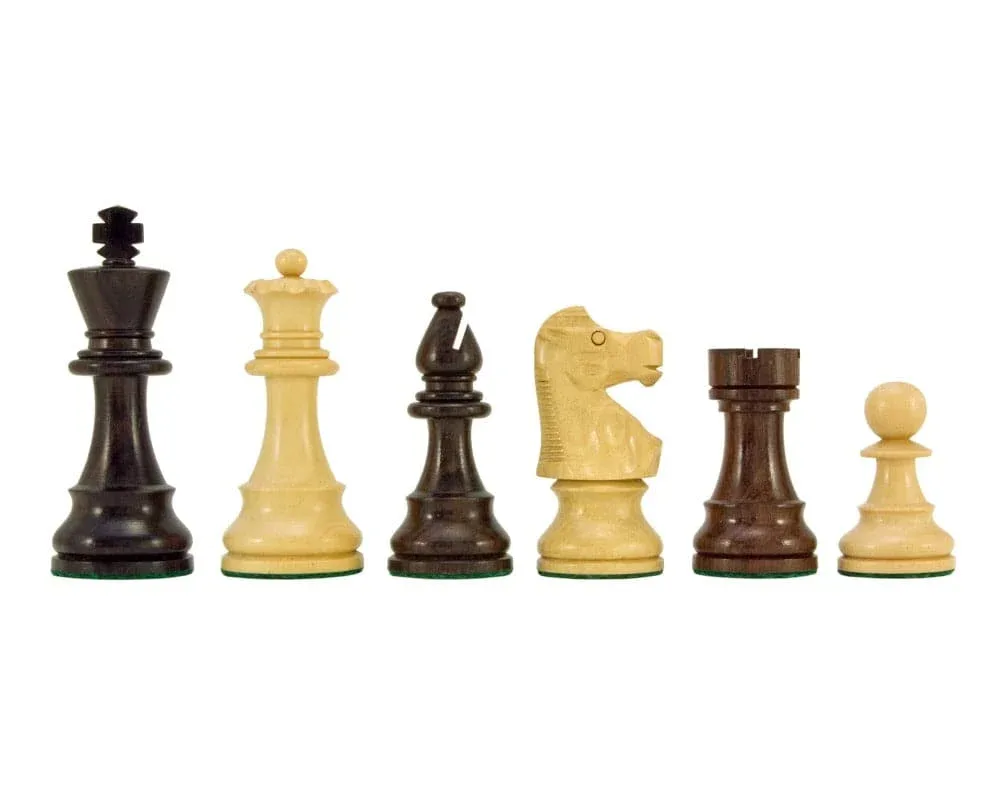 French Knight-serie Staunton-schaakstukken, rozenhout - 8,3 cm de Regency Chess – boîte