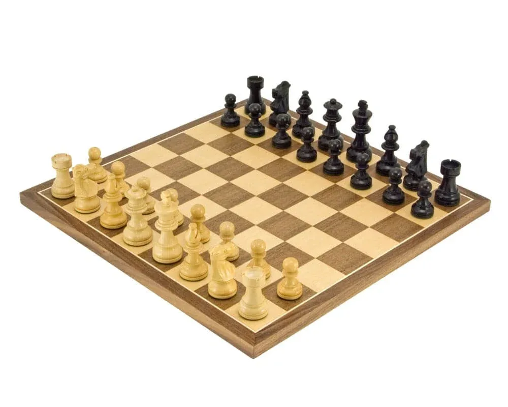 Geëboniseerde klassieke schaakset met Frans paard de Regency Chess – boîte