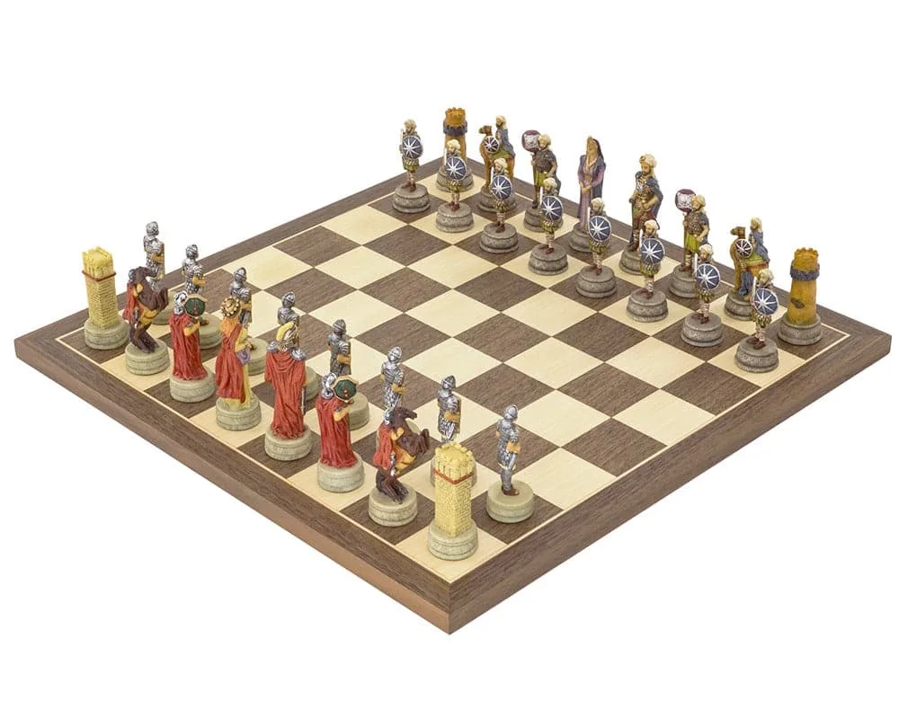 Handgeschilderde thema-schaakset 'Romeinen tegen Arabieren' van Italfama de Regency Chess – boîte