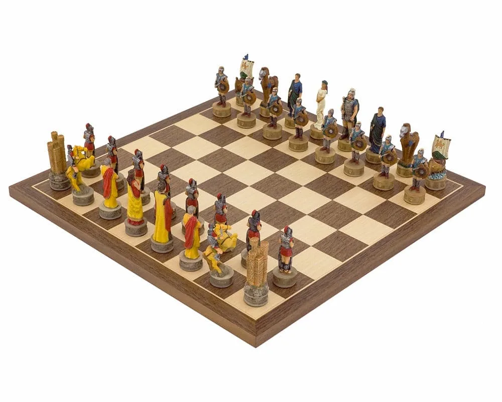 Handgeschilderde thematische schaakset "De Slag om Troje" door Italfama de Regency Chess – boîte