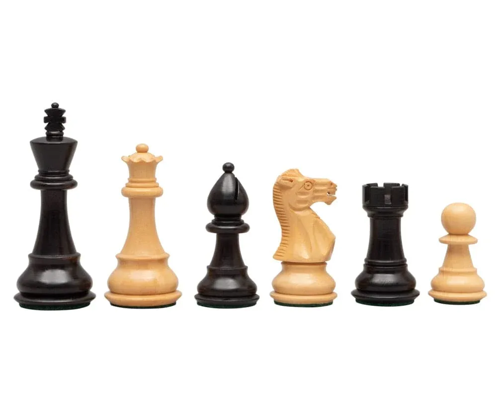 Klassieke Staunton-schaakstukken (geëboniseerd) - 8,9 cm de Regency Chess – boîte