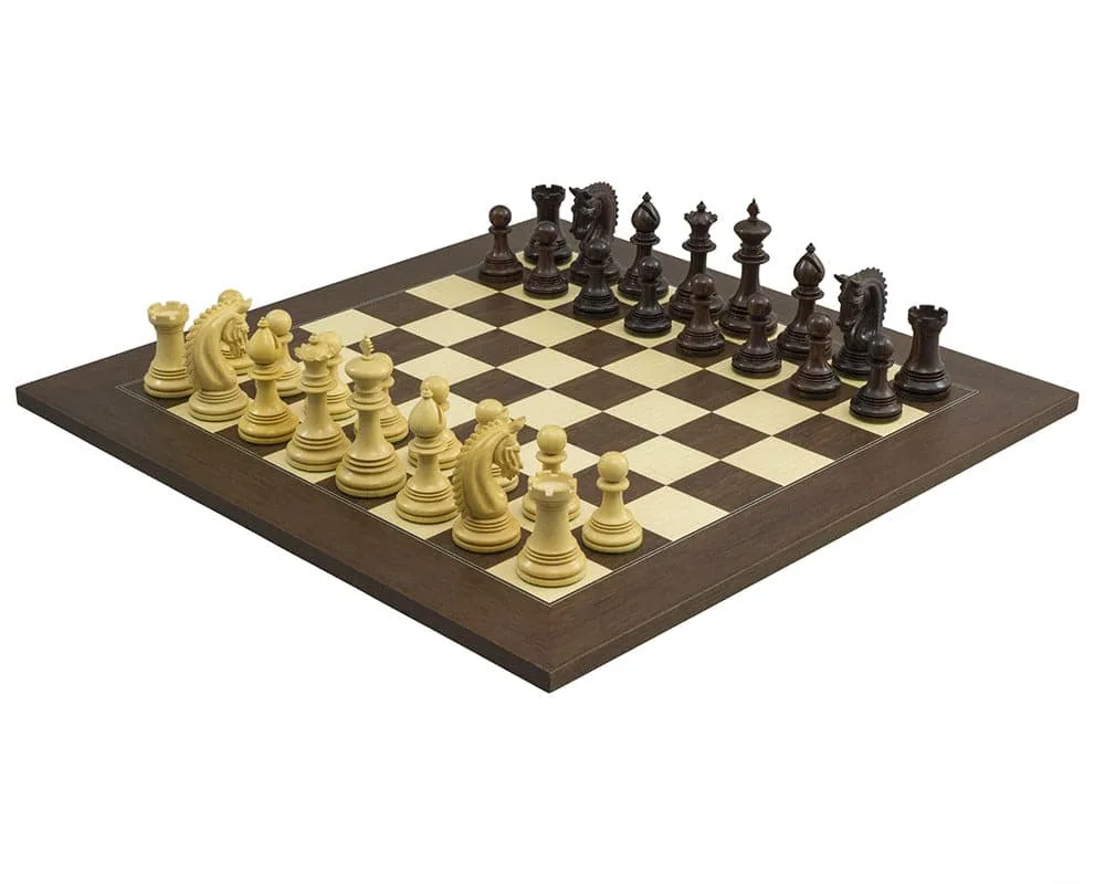Lemington Rosewood Palisander Schaakset de Regency Chess – boîte