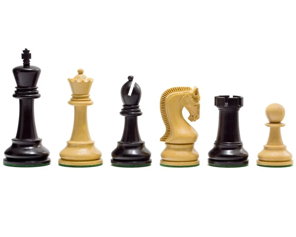 Leningrad-serie Geëboniseerde Schaakstukken - 10,2 cm de Regency Chess – boîte