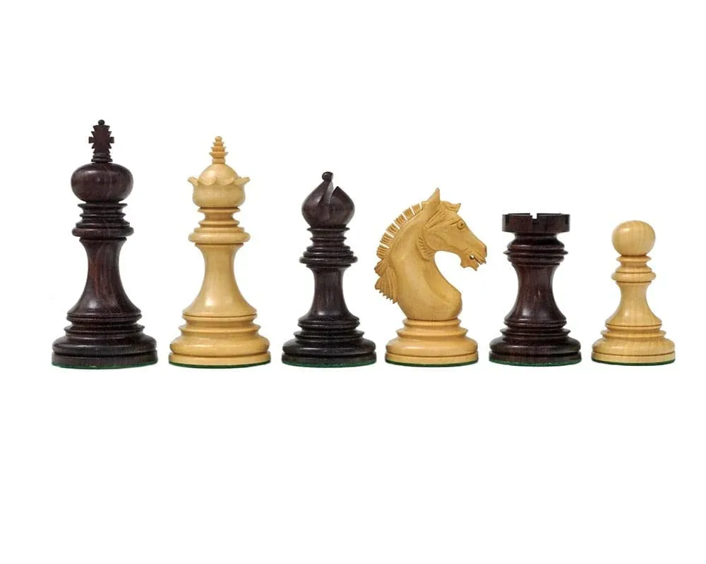 Luxe Garvi Palissander Staunton-schaakstukken - 10,8 cm de Regency Chess – boîte