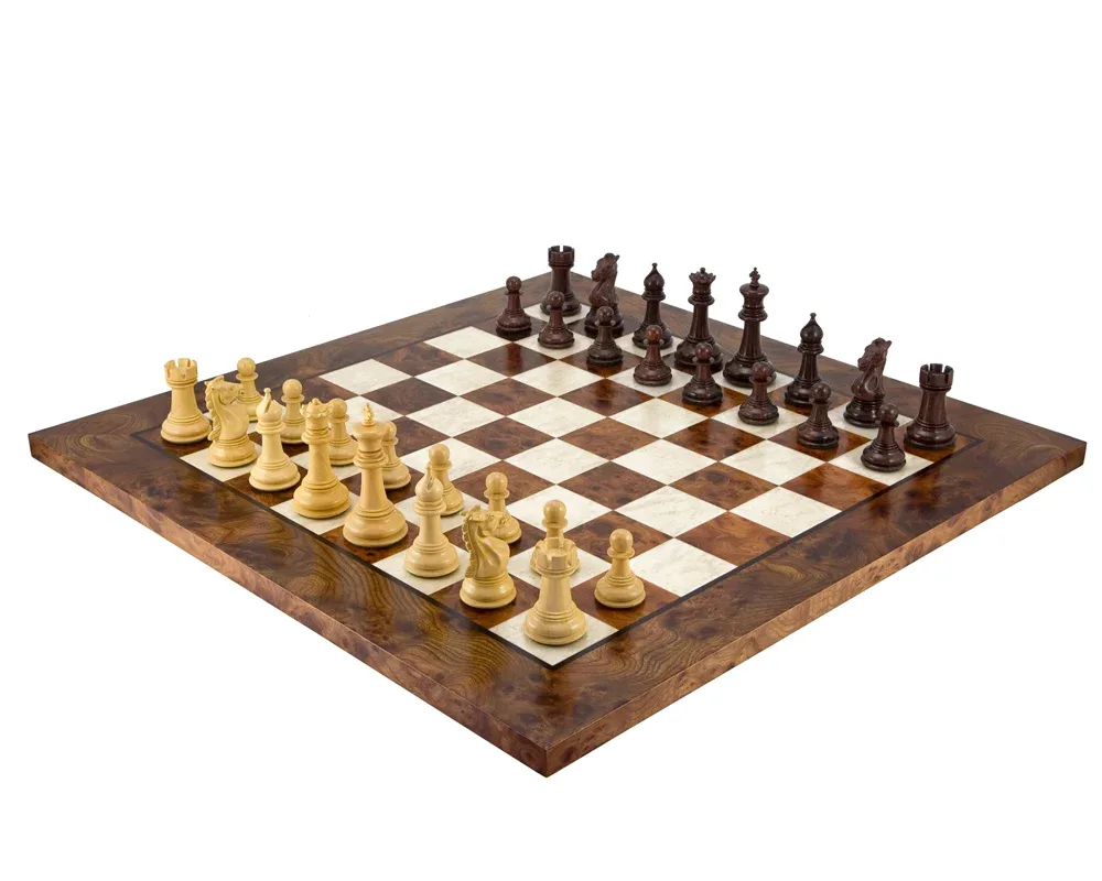 Madrid palissander- en briarhouten Luxe Schaakset van Regency Chess – doos