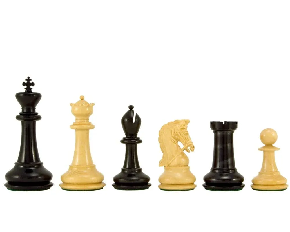 Monarch Series Luxe Schaakstukken van ebbenhout en buxushout, 11 cm van Regency Chess – doos