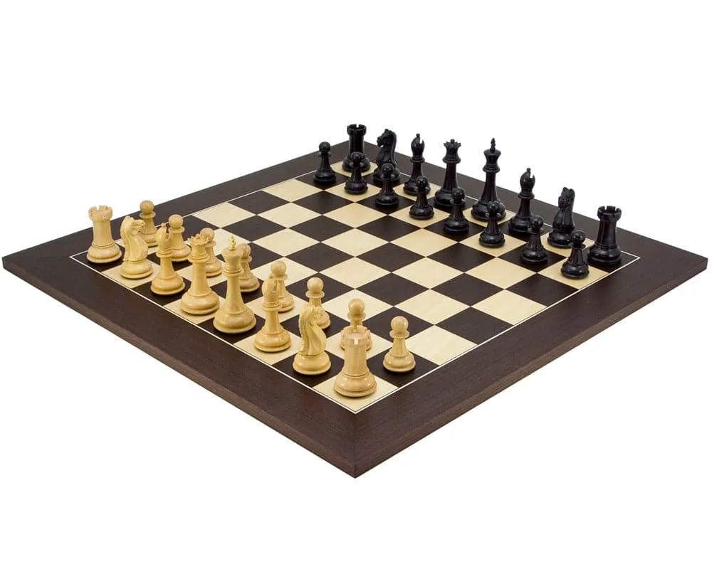 Oxford Series Zwart & Wenge Schaakset van Regency Chess – doos
