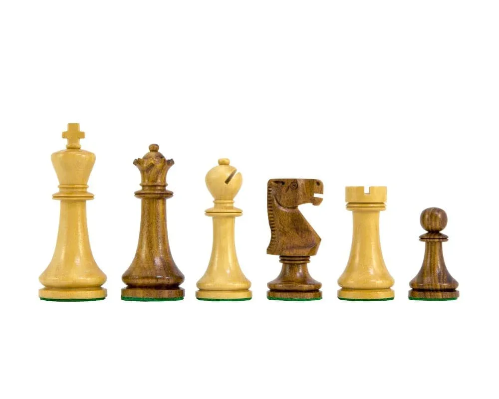 Pioneer Gouden palissander-schaakstukken - 9,5 cm de Regency Chess – boîte