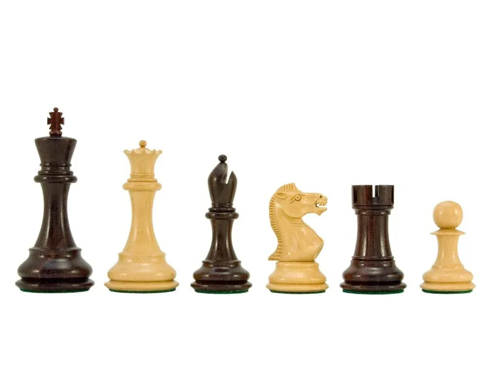 Sicilian-serie rozenhout en buxushout Schaakstukken - 9,5 cm de Regency Chess – boîte
