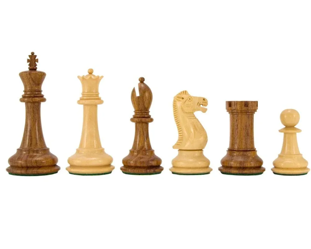 Victoria-serie Sheesham en Boxwood Schaakstukken - 9,5 cm de Regency Chess – boîte