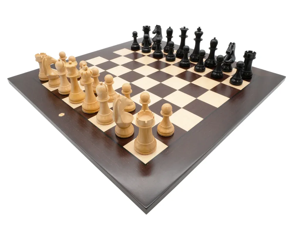 Wereldkampioenschap Schaakset - Wenge Editie met Opbergzak voor schaakstukken de Regency Chess – boîte