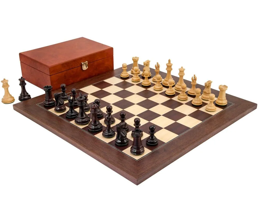Windsor Rosewood- en Mongoy-palisander Schaakset de Regency Chess – boîte