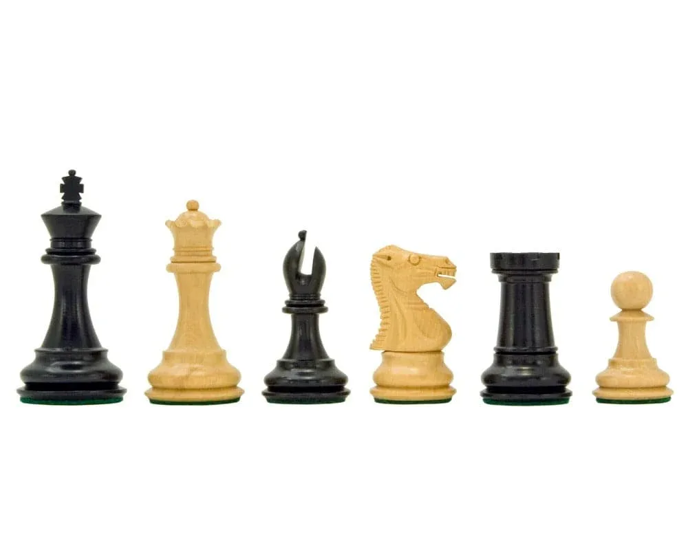 Windsor Series Ebbenhout Staunton-schaakstukken - 7,6 cm de Regency Chess – boîte