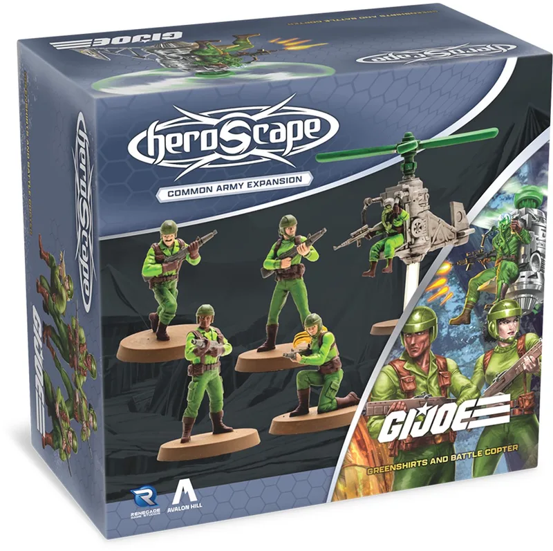 G.I. JOE Heroscape: Common Army Expansion - Greenshirts and Battle Copter - Bordspel uitbreiding - Engels from Renegade Game Studios – box