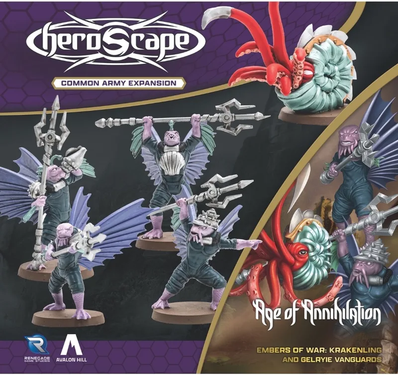 Heroscape: Age of Annihilation - Krakenling & Gelryie Vanguards - Army Expansion - Uitbreiding - Engels from Renegade Game Studios – box