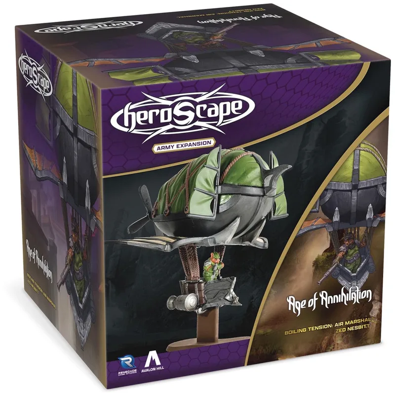 Heroscape Boiling Tension Air Marshal Zed Nesbitt Expansion - Miniaturenspel - Engels van Renegade Game Studios – doos